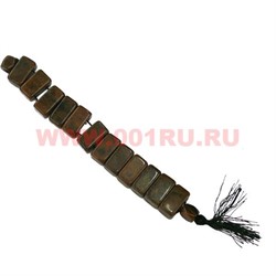 Перекидные четки из обсидиана коричневые - фото 102823