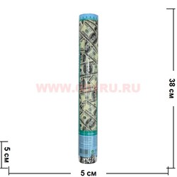 Хлопушка новогодняя с долларами 38 см - фото 103324