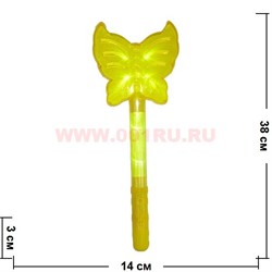 Светяшка игрушка "бабочка" цвет ассортимент 38 см, 300 шт/кор, 100 шт/блок - фото 103372