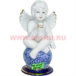 Ангелочек (KL-1205) фарфоровый 12 см с жемчужиной 60 шт/кор - фото 103404