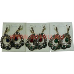 Серьги "Камни и стразы" в ассортименте цена за пару - фото 105425