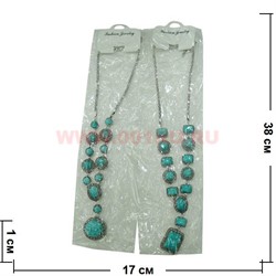 Подвеска "Fashion Jewerly" под бирюзу 32 см в ассортименте - фото 105610