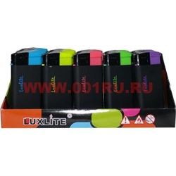 Зажигалка "Lux lite" черные матовые, 25 шт/бл - фото 106289