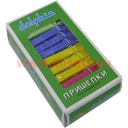 Прищепки цветные (пластмасса) цена за 24 штуки - фото 106339