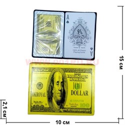 Карты пластиковые Ok Royal 100 Dollar 54 карты 72 набора 14 колоды - фото 106564