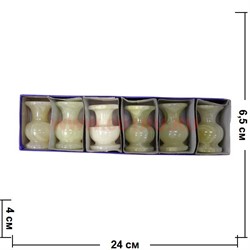 Подсвечник из оникса (1,5х2,5) формы в ассортименте 5,5 см (6 шт/уп) - фото 106738