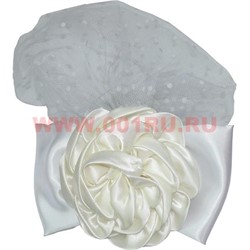 Сетка для волос с бантом и обручем или зажимами 12 шт/упаковка - фото 106909