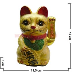 Кот «Манеки Неко» на батарейках 17 см высота - фото 107128