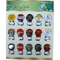 Зажигалка газовая открывашка "Логотипы" 15 шт\бл - фото 108621