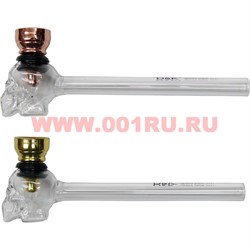 Трубка курительная стеклянная D&K «череп» 8441 - фото 110213