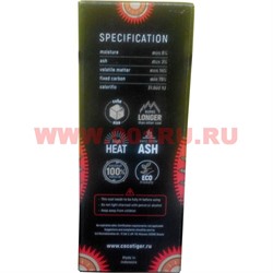 Уголь для кальяна CocoTiger 96 шт 1 кг кокосовый - фото 110364