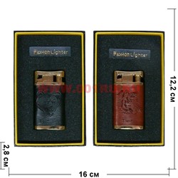 Зажигалка Fashion Lighter в коже с рисунками животных, птиц - фото 110502
