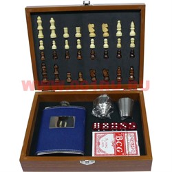 Набор подарочный с флягой и шахматами + карты и кости (Q2-8A) - фото 110654