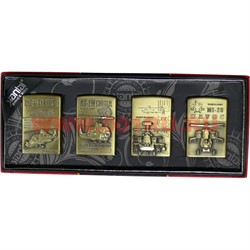 Зажигалка бензиновая "Вертолеты" цена за 4 шт - фото 110958