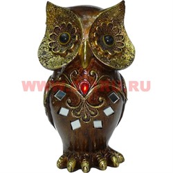 Сова 14,5 см из полистоуна - фото 111299