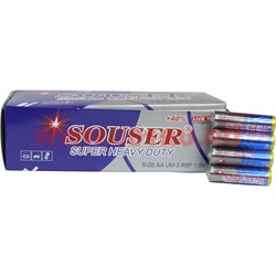 Батарейки Souser AA улучшенные солевые цена за 60 шт - фото 111666