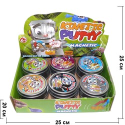 Жвачка для рук 12 шт/уп магнитная Kinetic Putty большая - фото 115421