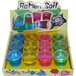 Лизун мялка в стаканчике RaMen Soil 12 шт/уп - фото 117768