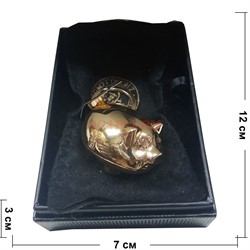 Зажигалка USB Свинка металлическая - фото 120072