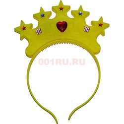 Корона светящаяся цвета в ассортименте 24 шт/упаковка - фото 120876