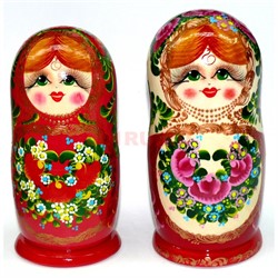 Матрешка 5-ка роспись «Хохлома» 18 см - фото 124613