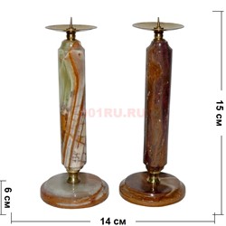 Подсвечник из оникса 2,5x7 дюймов 15 см - фото 124913