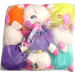 Свинка мягкая игрушка (Pig-31) символ года 6 шт/уп - фото 125749