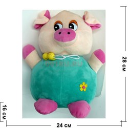Свинка мягкая игрушка (Pig-31) символ года 6 шт/уп - фото 125750