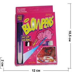 Фломастеры аэрографы Blowpens 6 шт с трафаретом - фото 128359