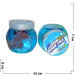 Лизун мялка Green Shark Tale 12 шт/уп светящийся - фото 130337