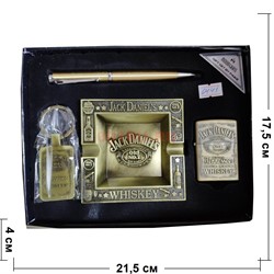Набор подарочный Jack Daniels «ручка, брелок, пепельница, зажигалка» - фото 130391