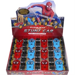 Машинки Stunt Car Spider Man 12 шт/уп - фото 131963
