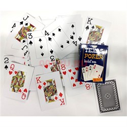 Карты для покера Texas Poker Hold'em 100% пластик 54 карты - фото 133355