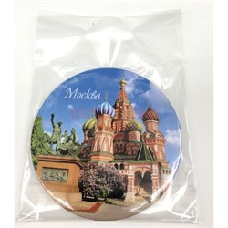 Магнит «Москва» (MS-60) круглый металлический - фото 137173