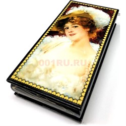 Деревянная подарочная шкатулка 11x22 см рисунки в ассортименте - фото 137456