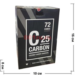 Уголь кокосовый Carbon 25 мм 72 кубика - фото 138241