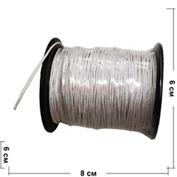 Нитка хлопок 1 мм белая 70 м - фото 145219