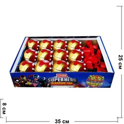Игрушка Волчок Супер Герои 12 шт со звуком и светом - фото 145225
