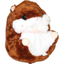 Хомяк игрушка 3-в-1 с карманом для рук и пледом - фото 145352