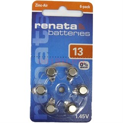 Батарейка 1.45V воздушно-цинковая renata 13 (по 6 шт/уп) - фото 146239