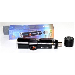 Фонарь металлический BL-616 с зумом на аккумуляторе - фото 146775