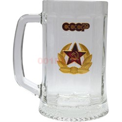 Бокал пивной 0,5 л «СССР кокарда» формы в ассортименте - фото 147019