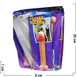 Прикол линейка член Pecker Ruler - фото 147159