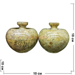 Шкатулка (сахарница) из яшмы 4 дюйма 10 см - фото 149576
