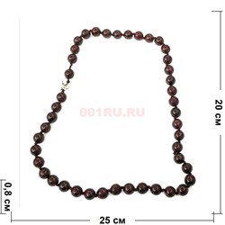 Бусы из граната 8 мм 45 см - фото 149592