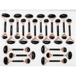 Массажер двухсторонний из черного агата 18-20 шт/лист - фото 150019