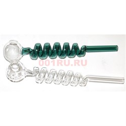 Трубка стеклянная «6 витков» oil pipe 17 см - фото 153411