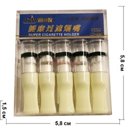 Мундштуки сигаретные (JY-008) одноразовые 5 шт\уп - фото 153935