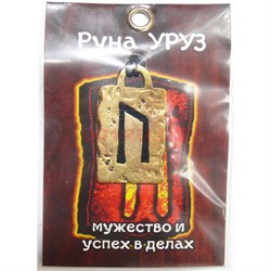 Руна Уруз металлическая мужество и успех в делах - фото 156726