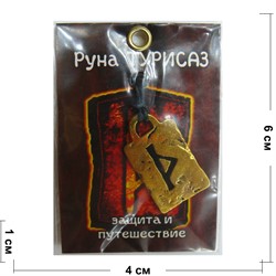 Руна Турисаз металлическая защита и путешествие - фото 156729